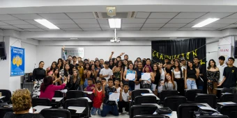 Graduation ceremony with diploma presentation in Colombia 